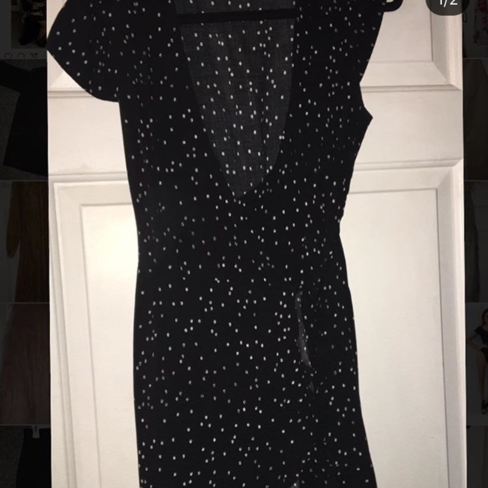 Black wrap dress